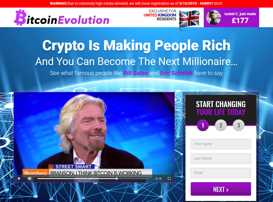 bitcoin evolution scam