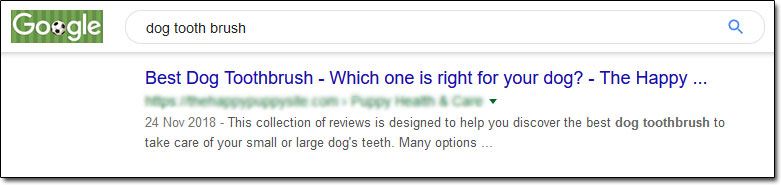 Dog Toothbrush Google Results